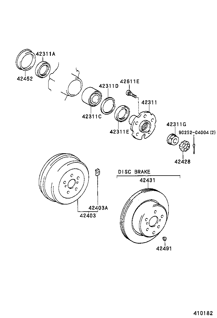 TOYOTA 90369-45002 - Set rulment roata allinparts.ro