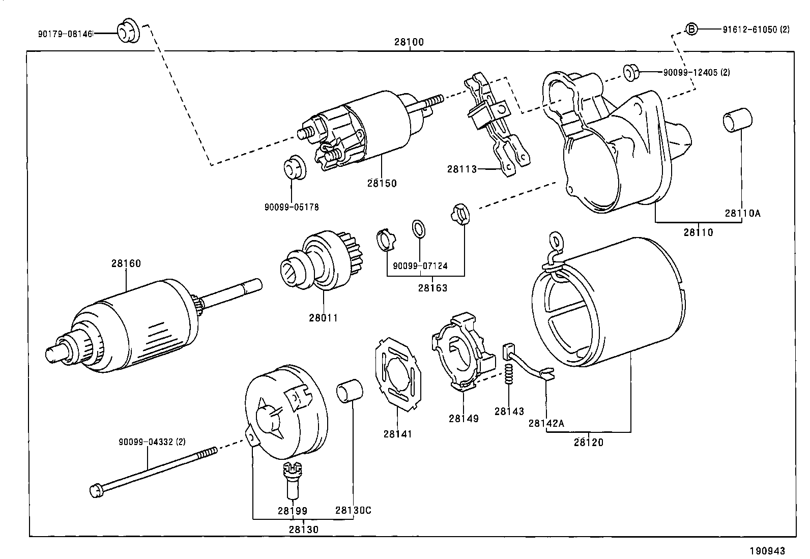 TOYOTA 28100-23020 - Starter allinparts.ro