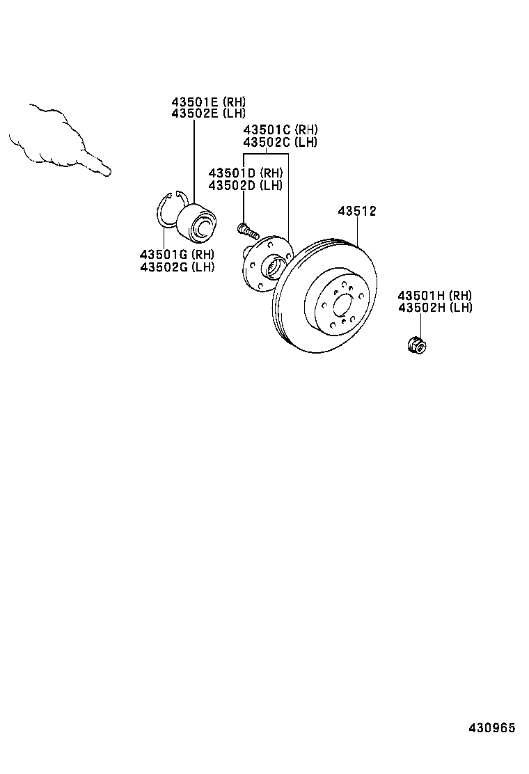 TOYOTA 90080-36136 - Set rulment roata allinparts.ro