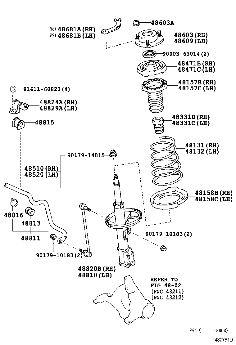 TOYOTA 4851039556 - Amortizor allinparts.ro