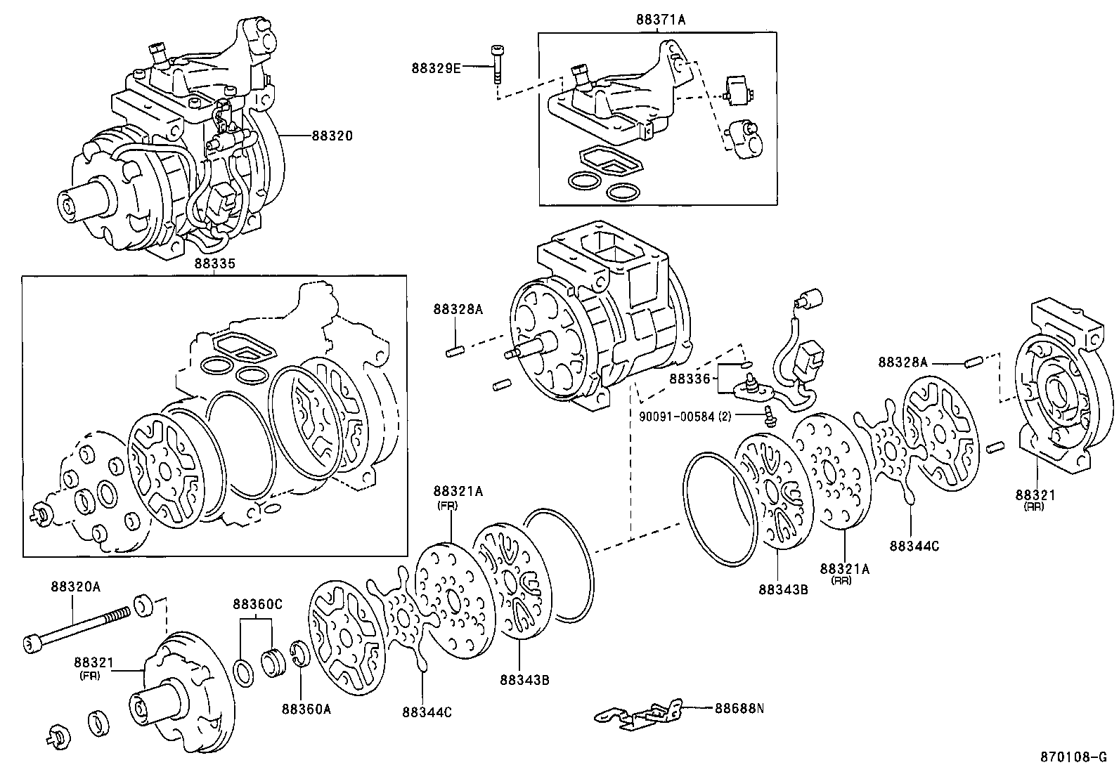 TOYOTA 88320-33120 - Compresor, climatizare allinparts.ro
