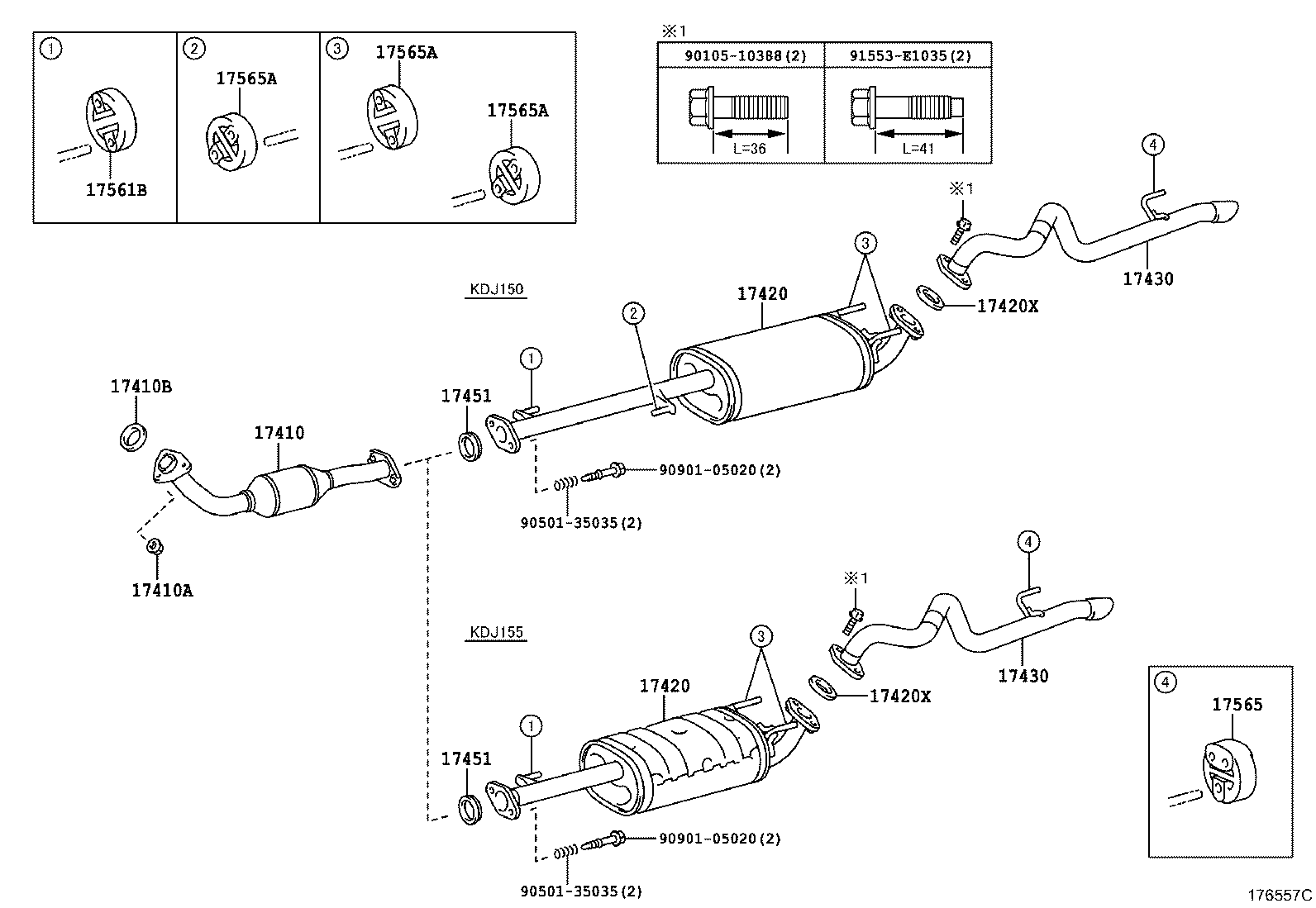 TOYOTA 17451-31020 - Garnitura, racord evacuare allinparts.ro