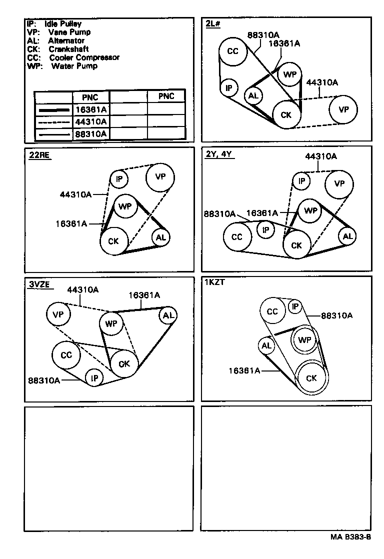 TOYOTA 99332 10890 - Curea transmisie allinparts.ro