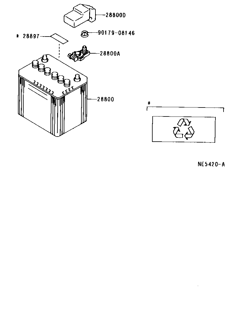 TOYOTA 2880015010 - Baterie de pornire allinparts.ro