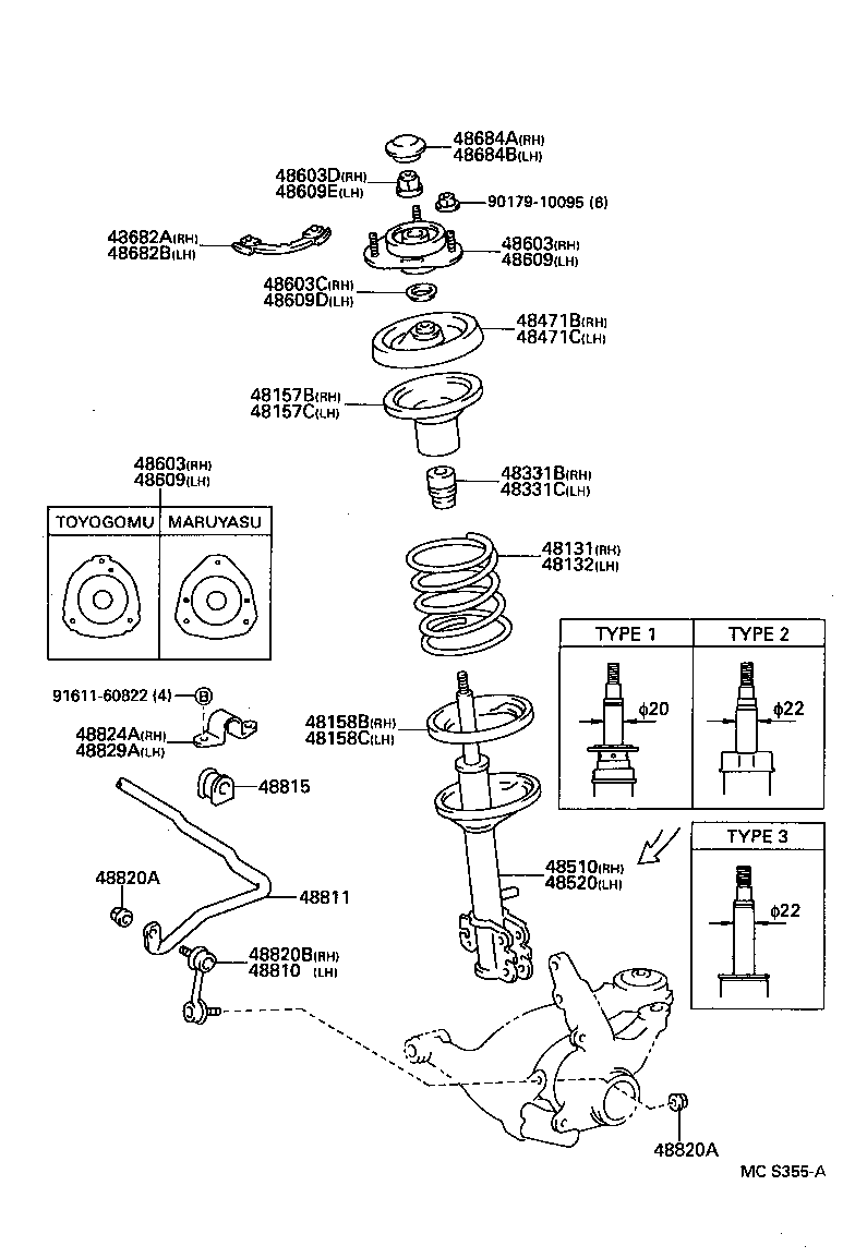 TOYOTA 48510-2B010 - Amortizor allinparts.ro