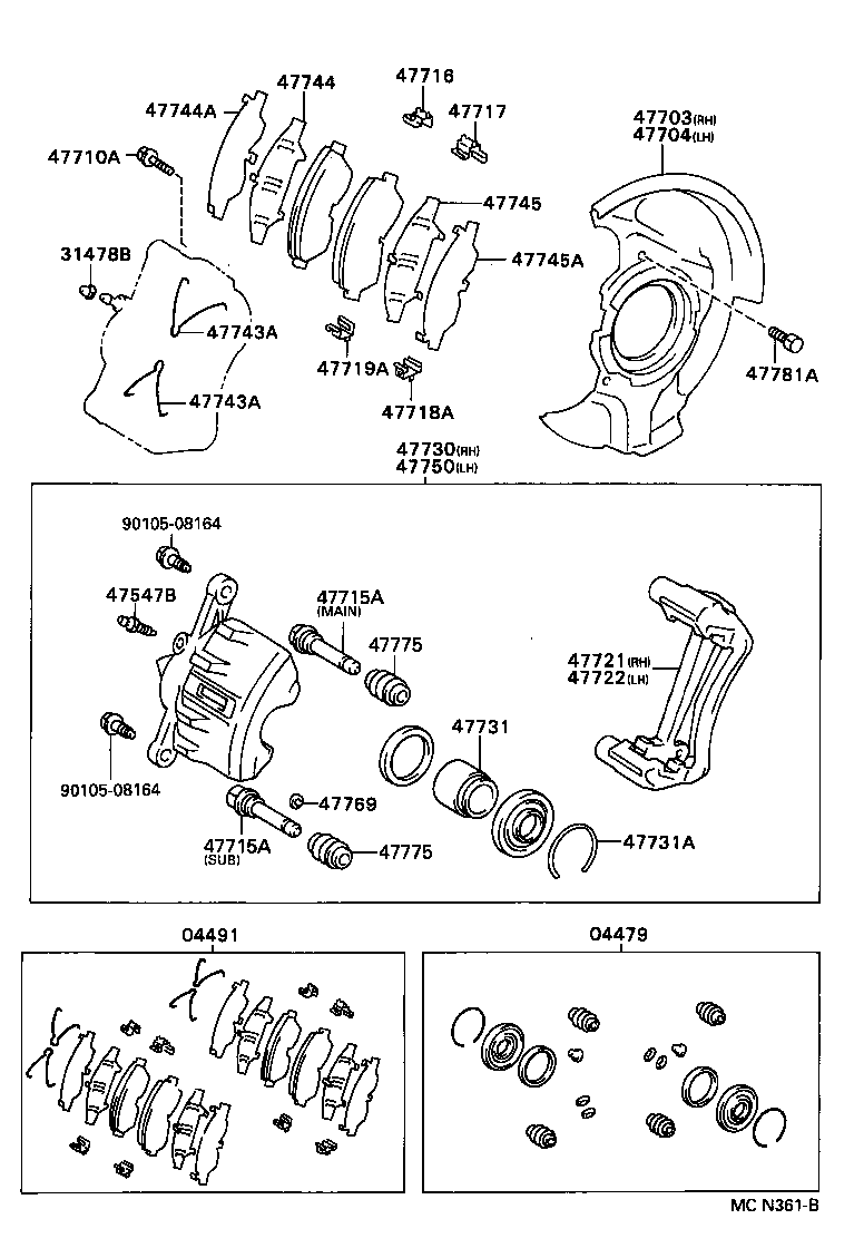 TOYOTA 4773012450 - Etrier frana allinparts.ro
