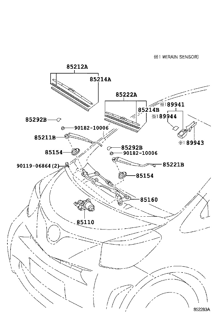 TOYOTA 85222-48140 - Lamela stergator allinparts.ro