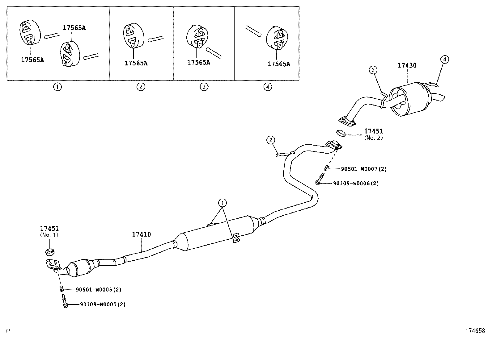 MAZDA 90501W0007 - Arc, toba esapament allinparts.ro