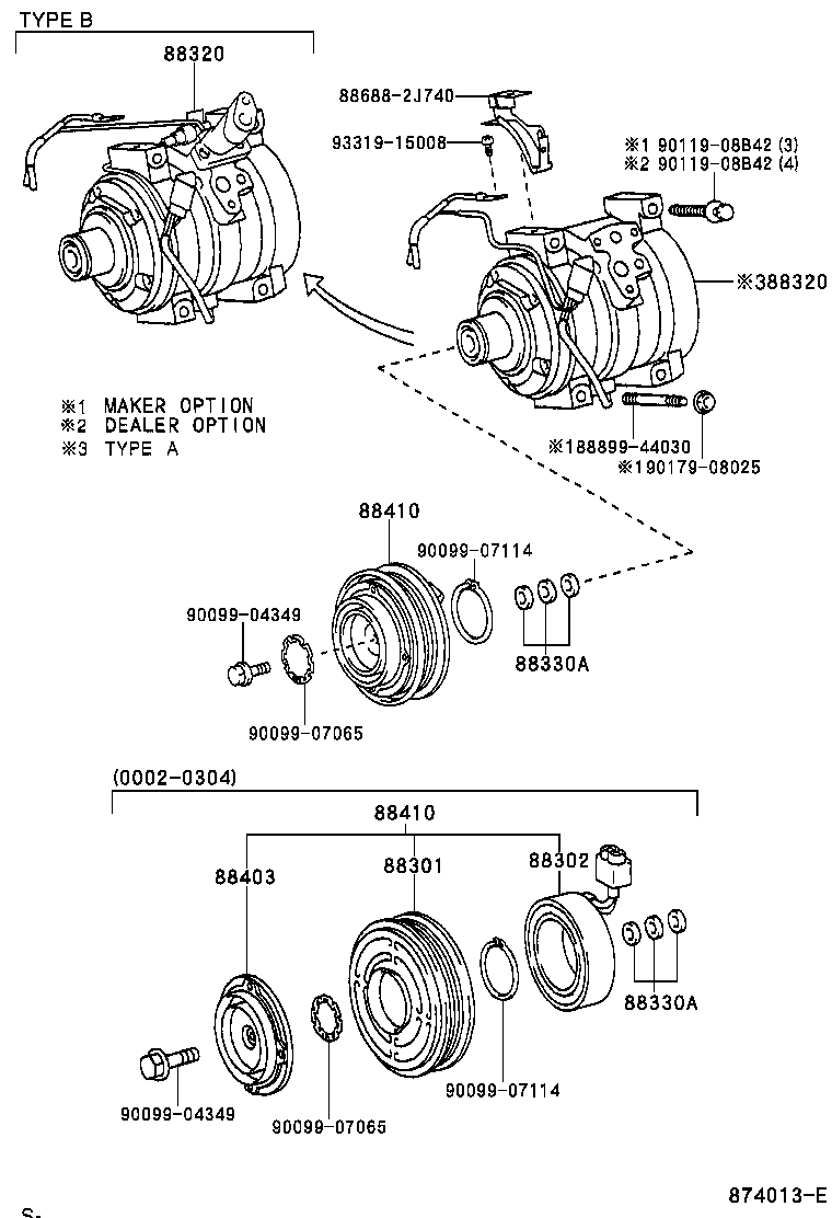 TOYOTA 88320-28350 - Compresor, climatizare allinparts.ro