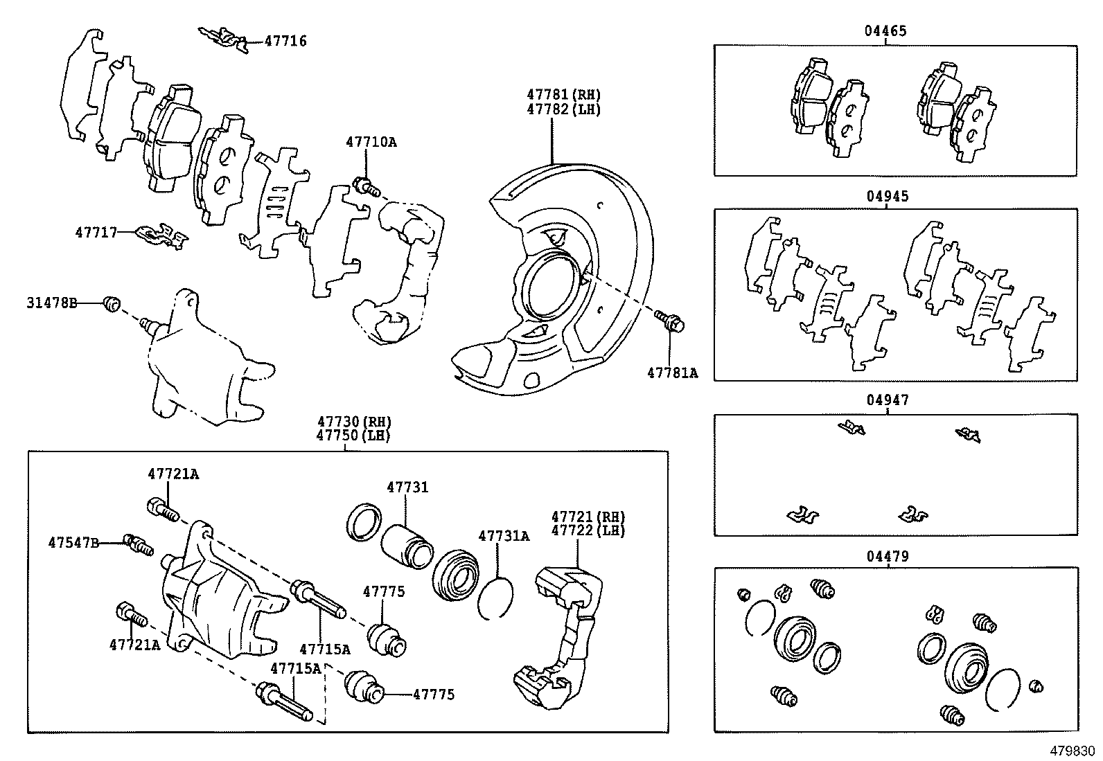 Suzuki 0446552010 - Set placute frana,frana disc allinparts.ro