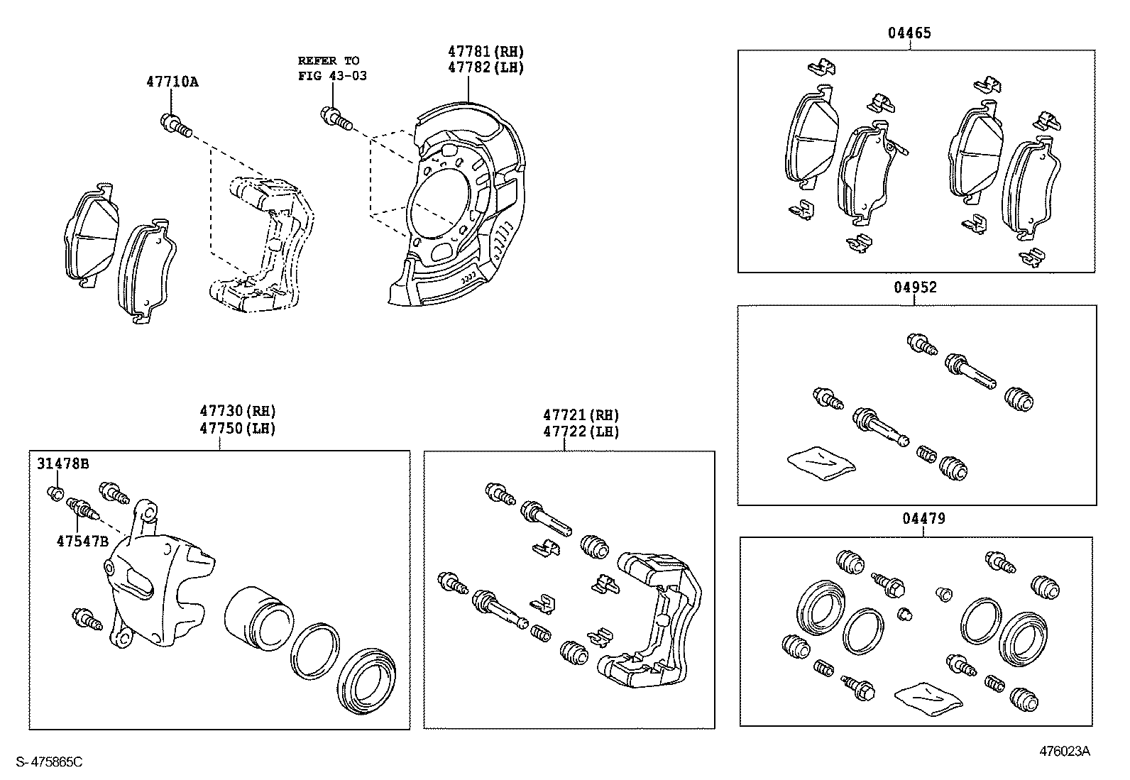 TOYOTA 4773002341 - Etrier frana allinparts.ro