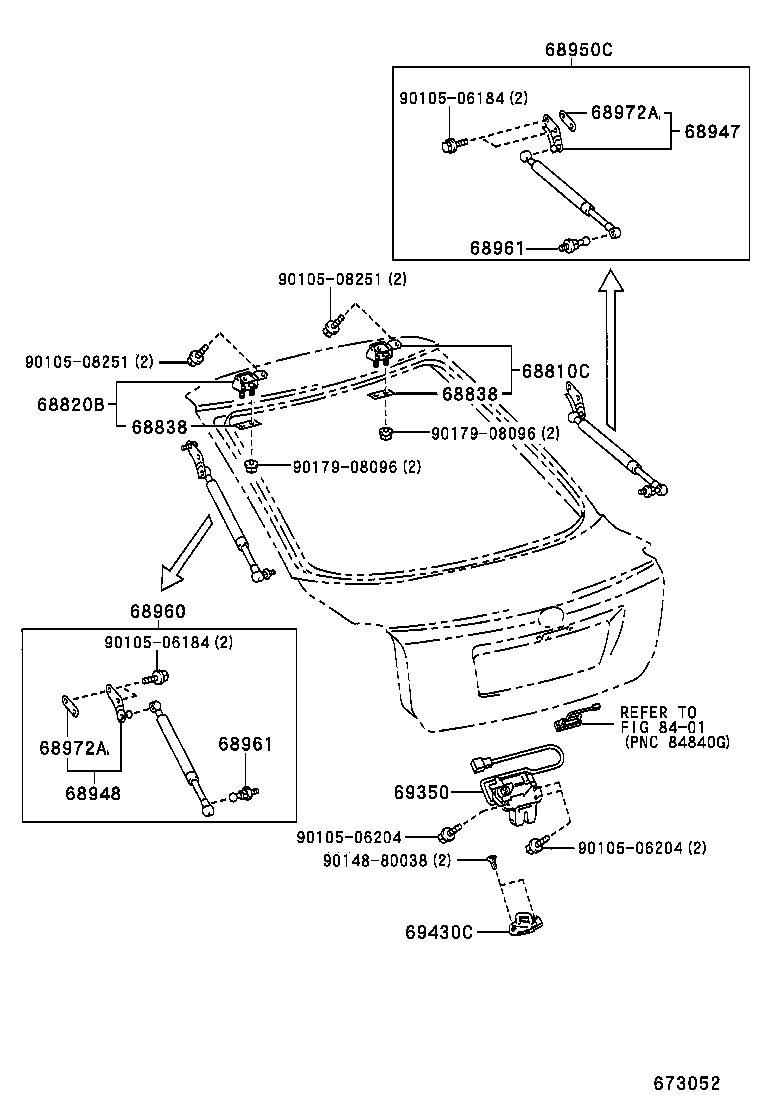 TOYOTA 68950-09311 - Amortizor portbagaj allinparts.ro
