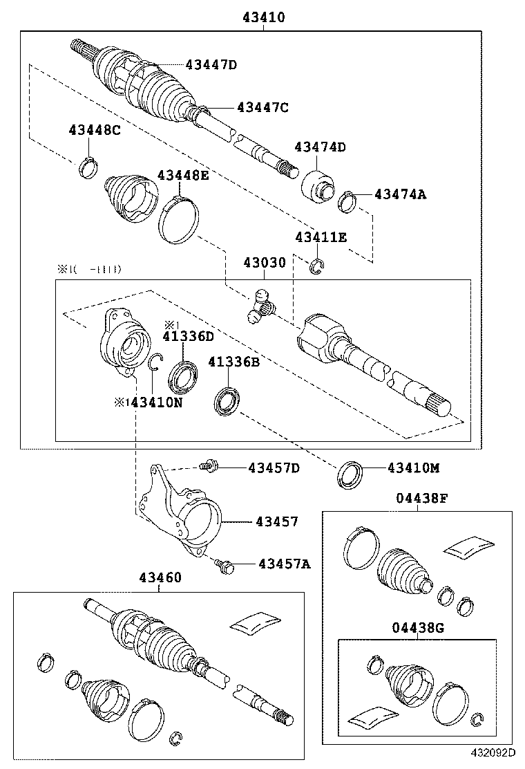 TOYOTA 04437-05130 - Burduf cauciuc, articulatie planetara allinparts.ro