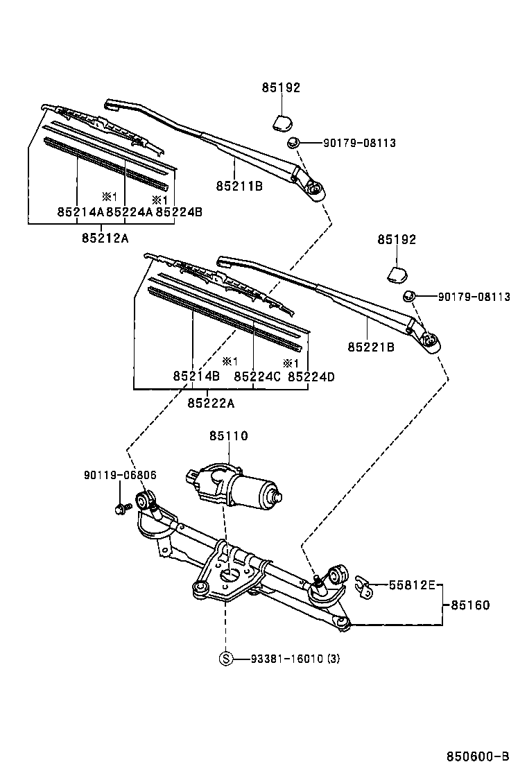 LEXUS 85222-33180 - Lamela stergator allinparts.ro