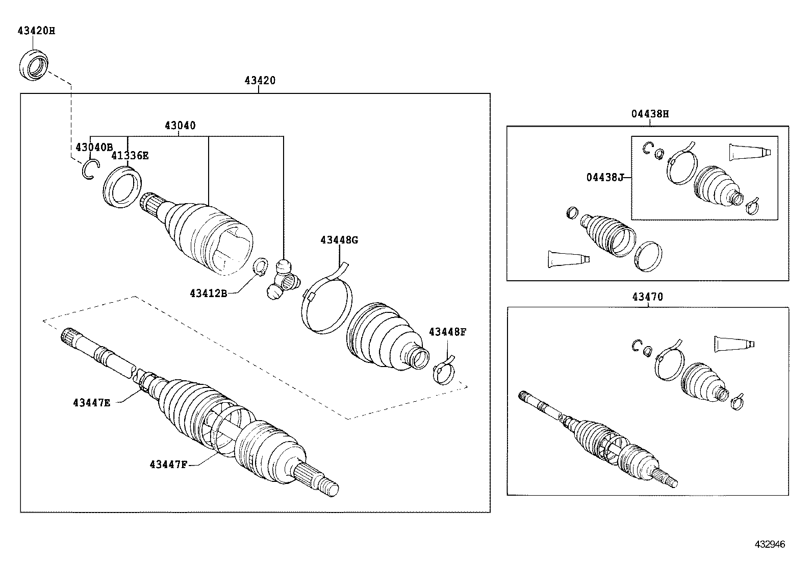 TOYOTA 04438-52041 - Burduf cauciuc, articulatie planetara allinparts.ro