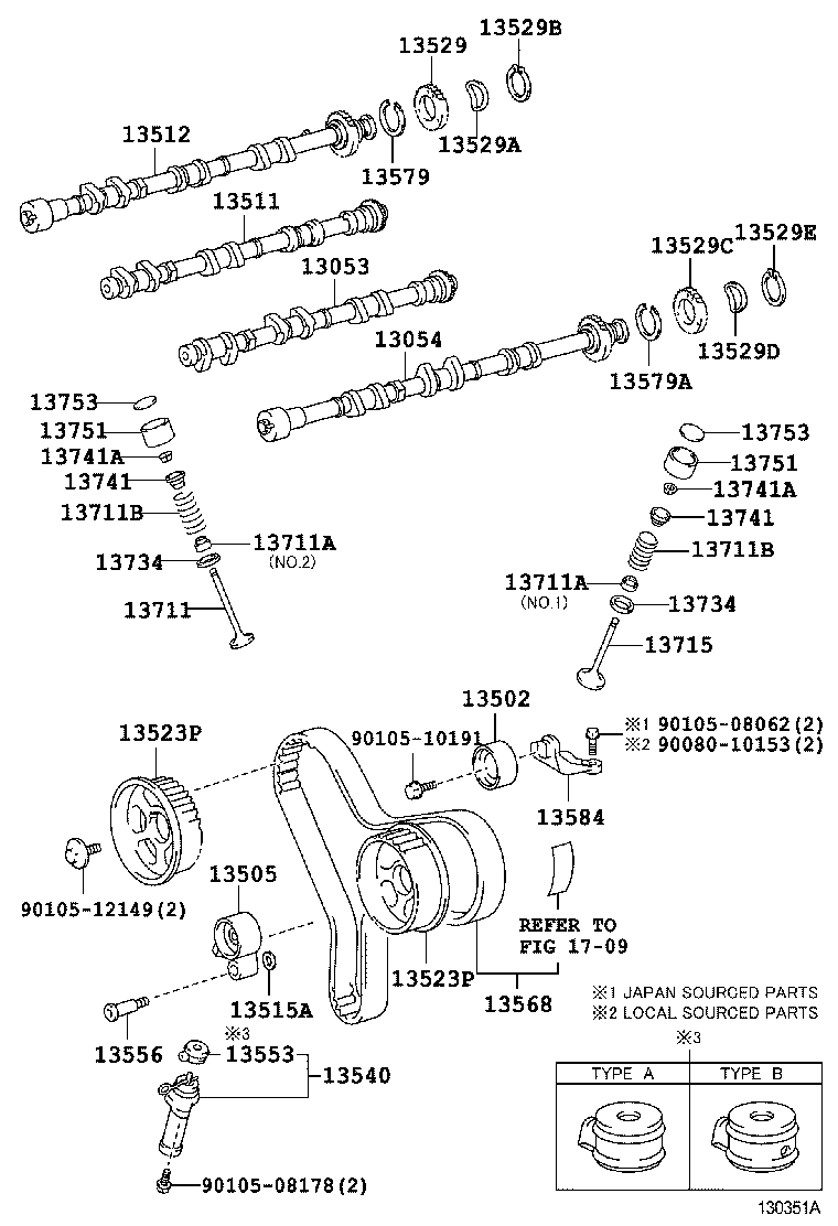 TOYOTA 13568-29025 - Curea de distributie allinparts.ro