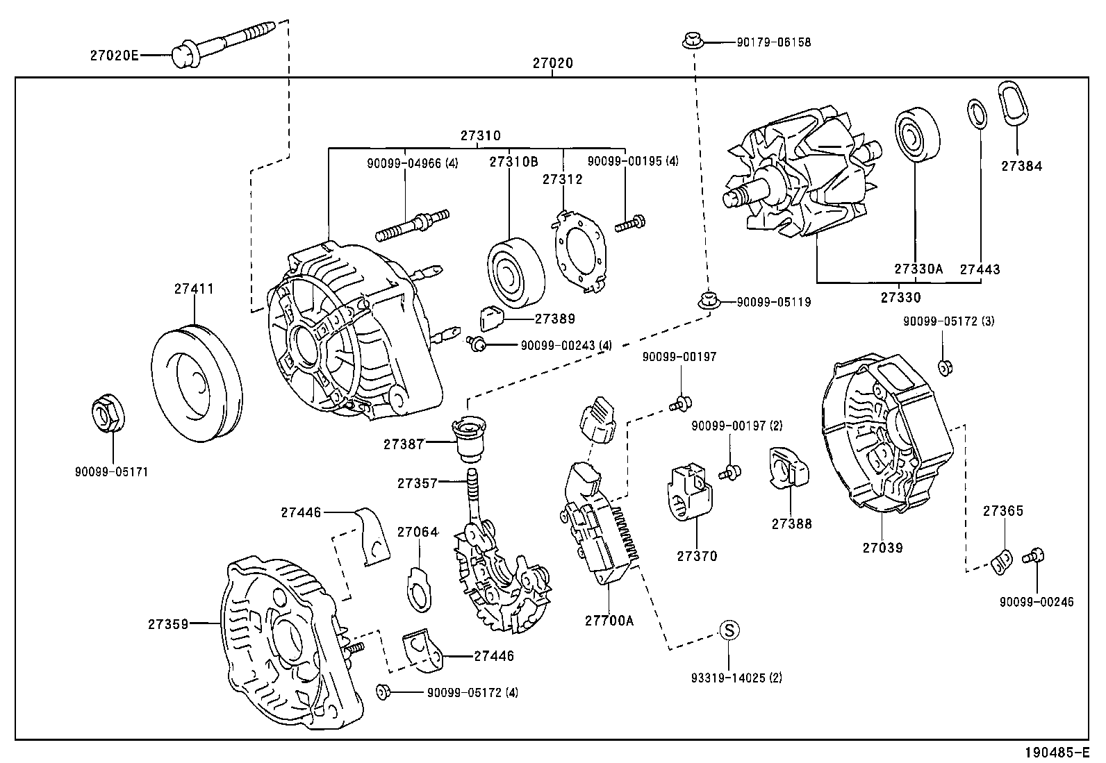 TOYOTA 27060-64270 - Generator / Alternator allinparts.ro