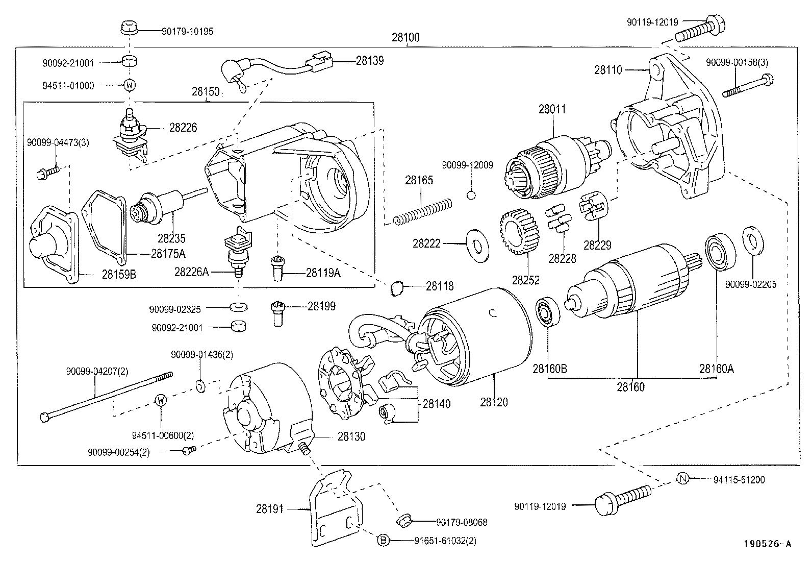 TOYOTA 28100-54320 - Starter allinparts.ro
