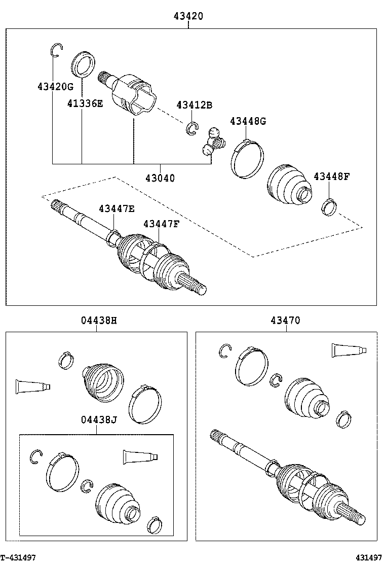 TOYOTA 434030D061 - Set articulatie, planetara allinparts.ro