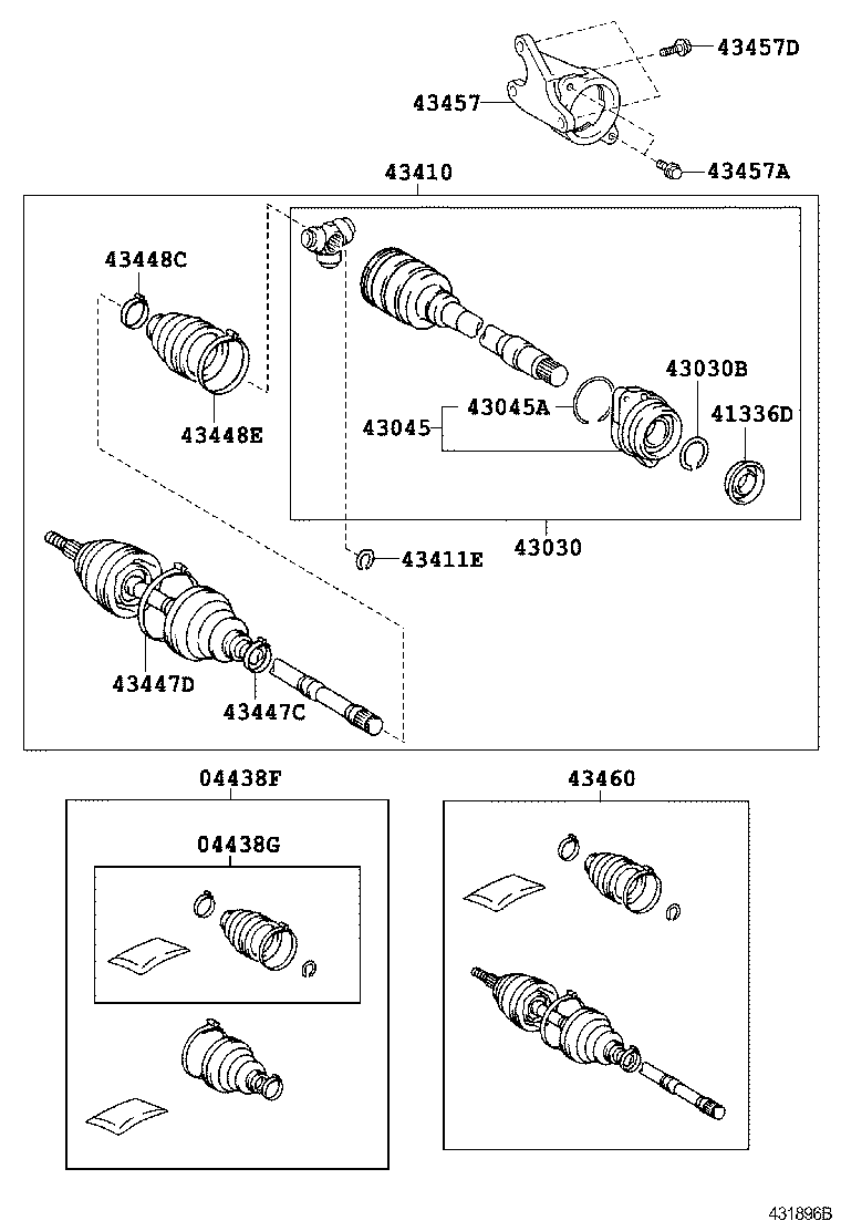 TOYOTA 04437-05070 - Burduf cauciuc, articulatie planetara allinparts.ro