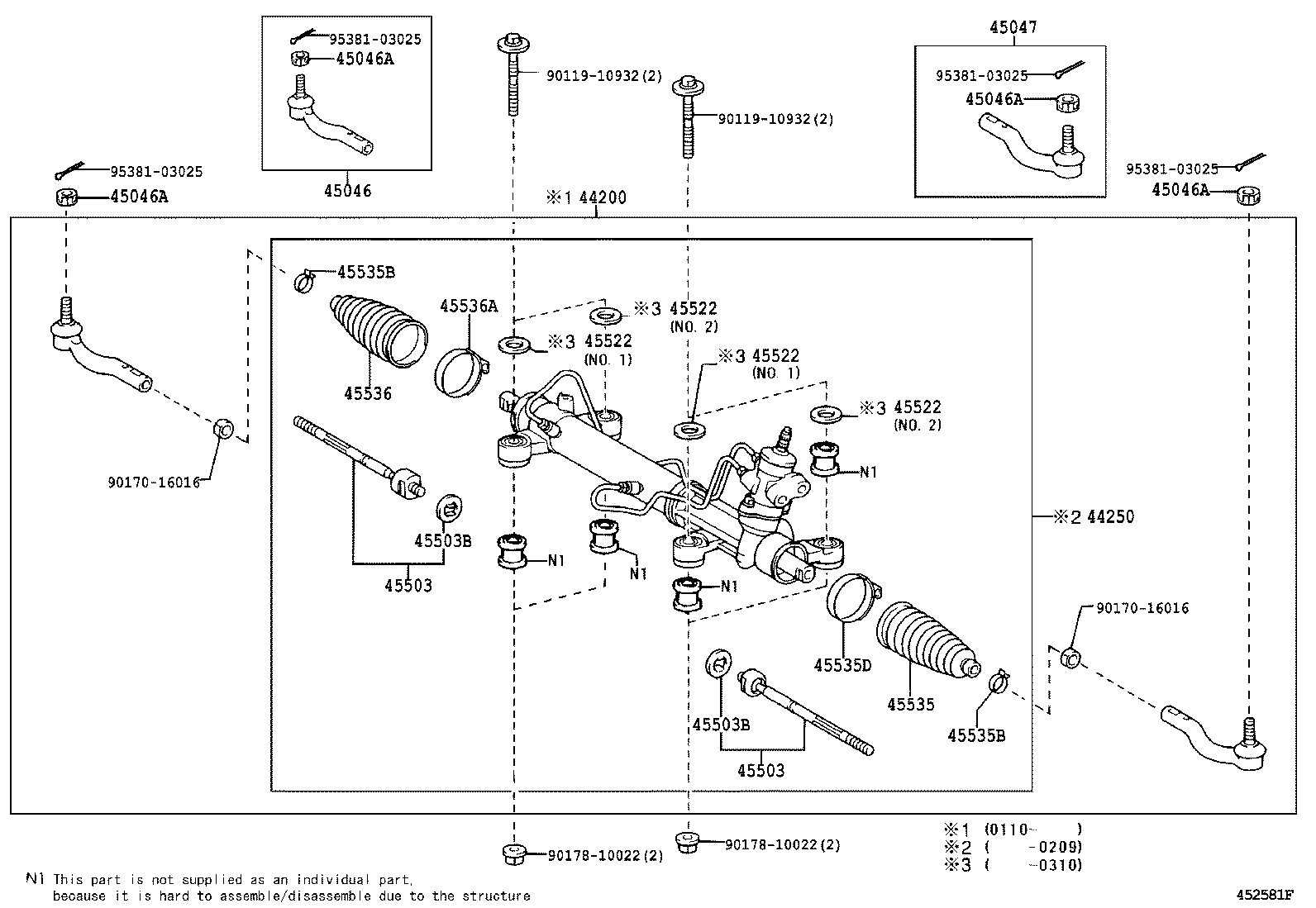 TOYOTA 44250-44150 - Caseta directie allinparts.ro