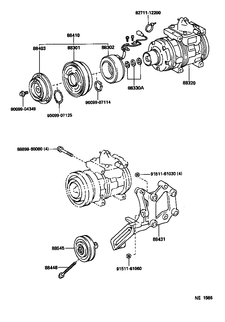 TOYOTA 88320-60580 - Compresor, climatizare allinparts.ro