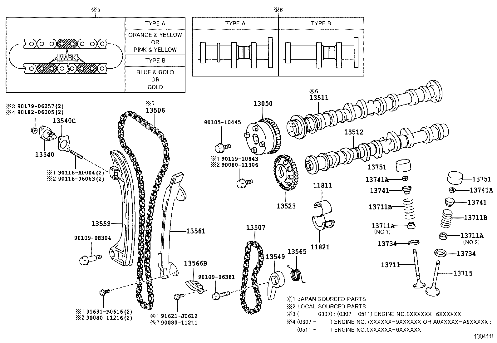 LEXUS 13506-0H010 - Lant distributie allinparts.ro