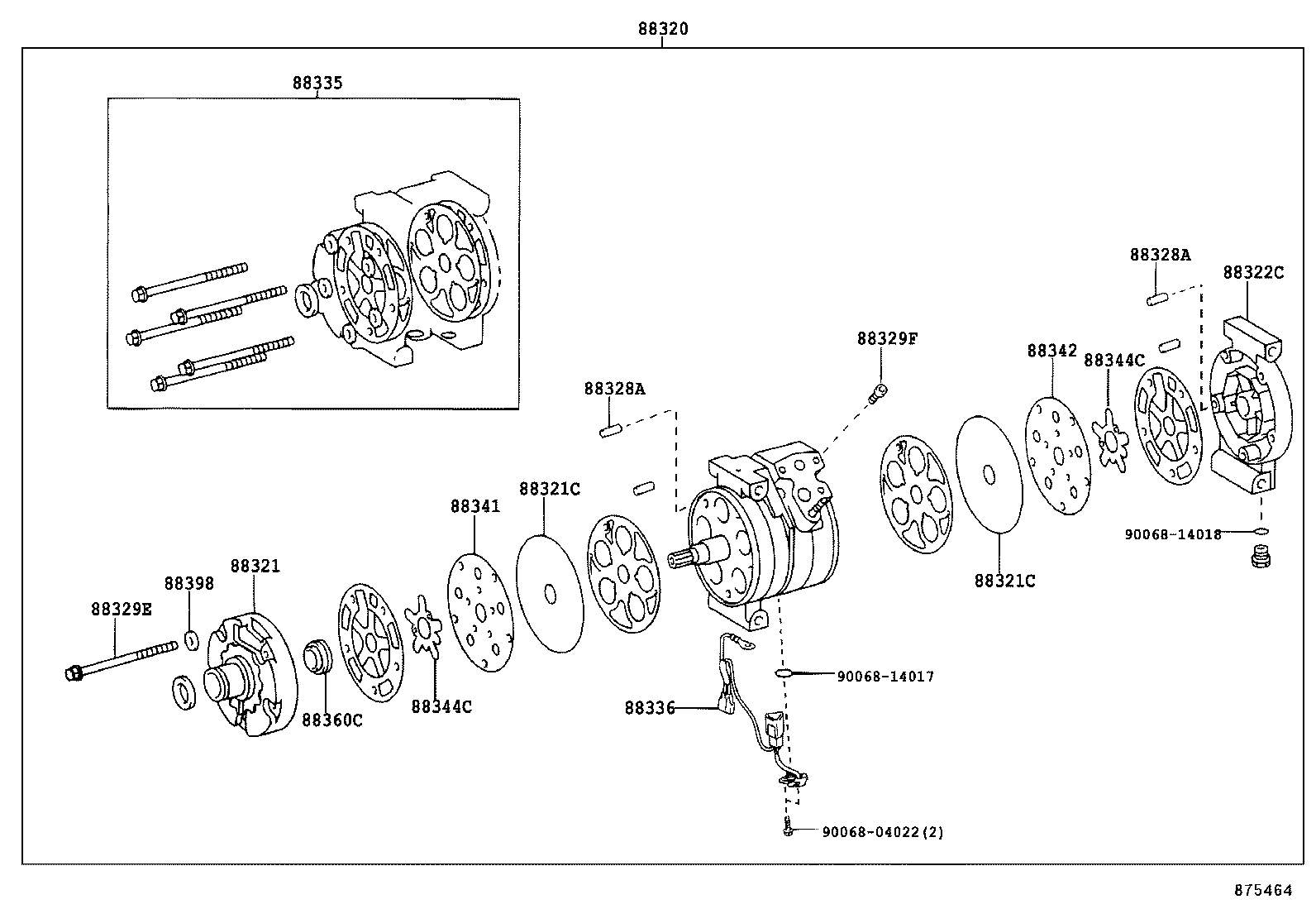 TOYOTA 88320-06080 - Compresor, climatizare allinparts.ro