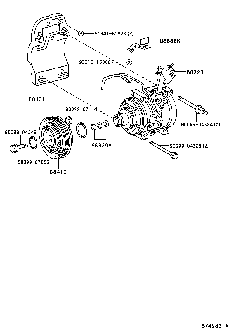TOYOTA 88320-33160 - Compresor, climatizare allinparts.ro