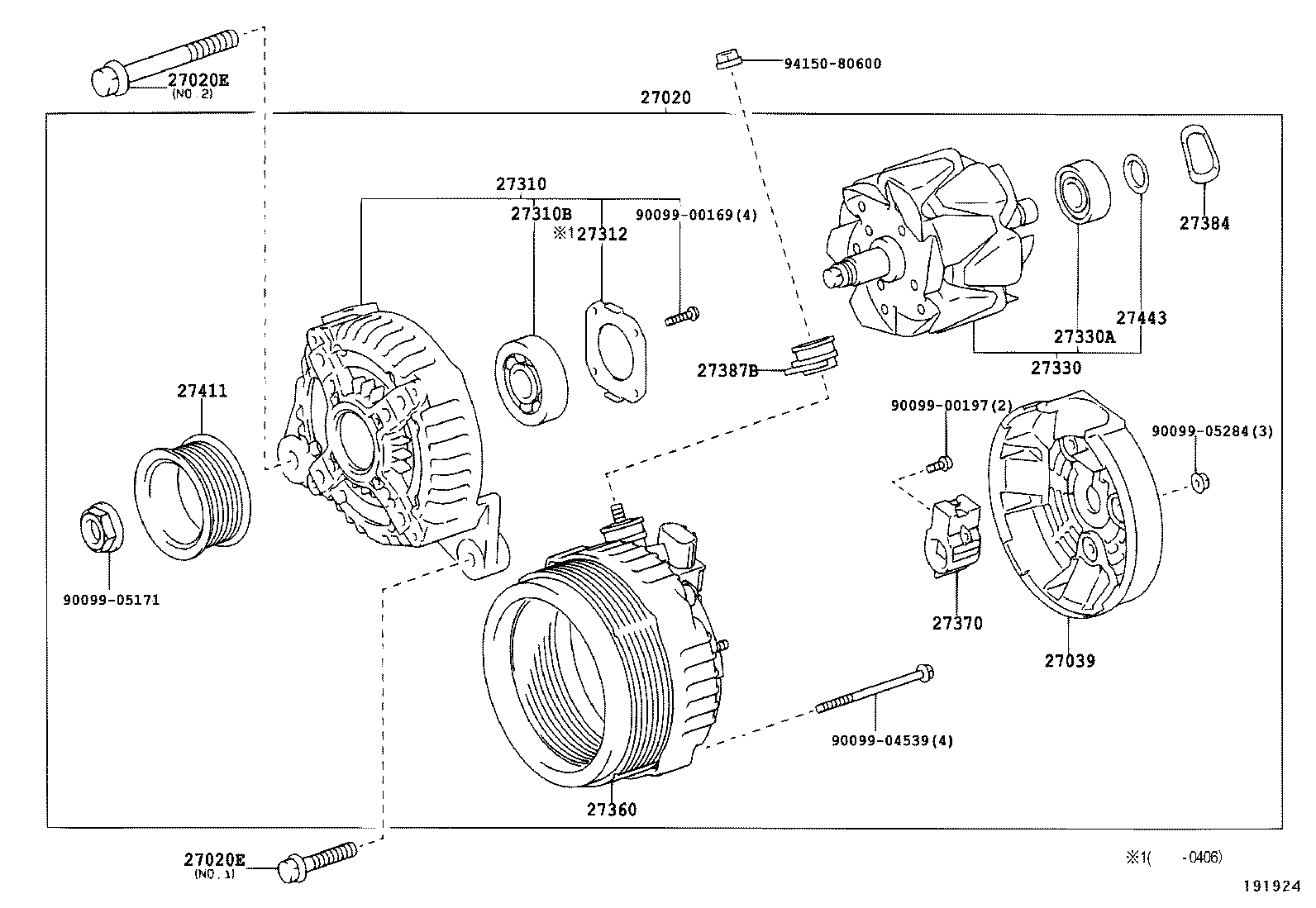 LEXUS 2706020210 - Generator / Alternator allinparts.ro