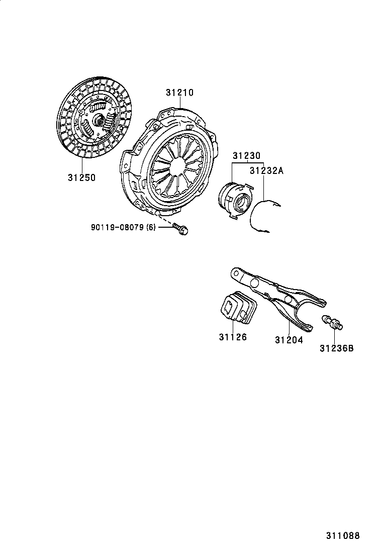 TOYOTA 31250-0D060 - Disc ambreiaj allinparts.ro
