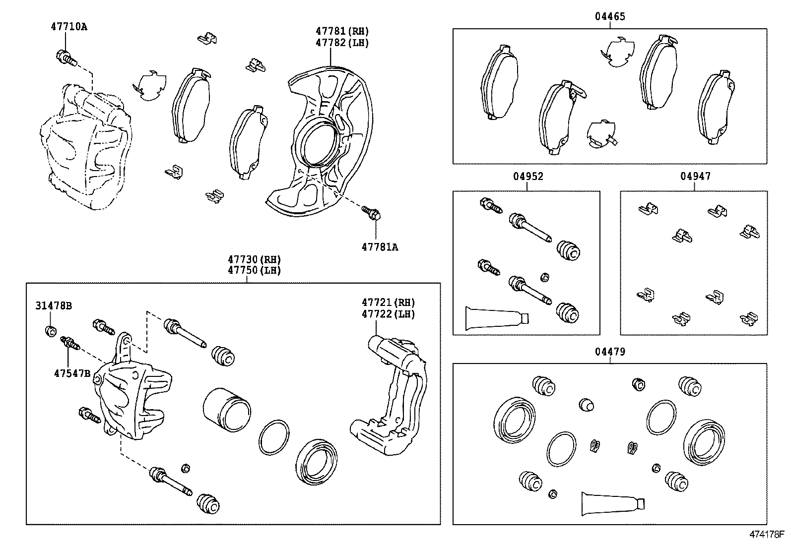 TOYOTA 04465-05221 - Set placute frana,frana disc allinparts.ro