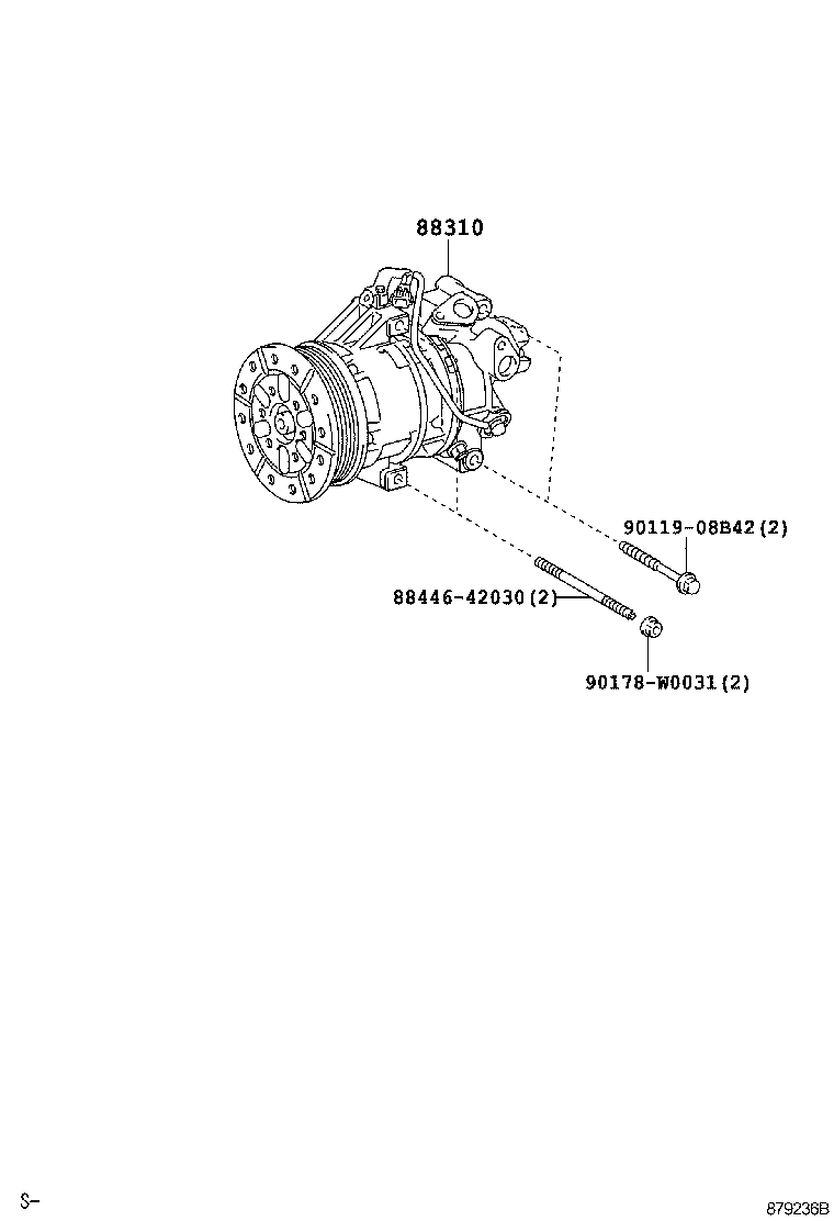 TOYOTA 88310-0D330 - Compresor, climatizare allinparts.ro