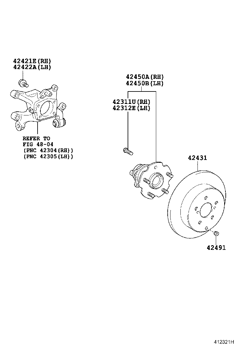 TOYOTA 42450-42040 - Set rulment roata allinparts.ro