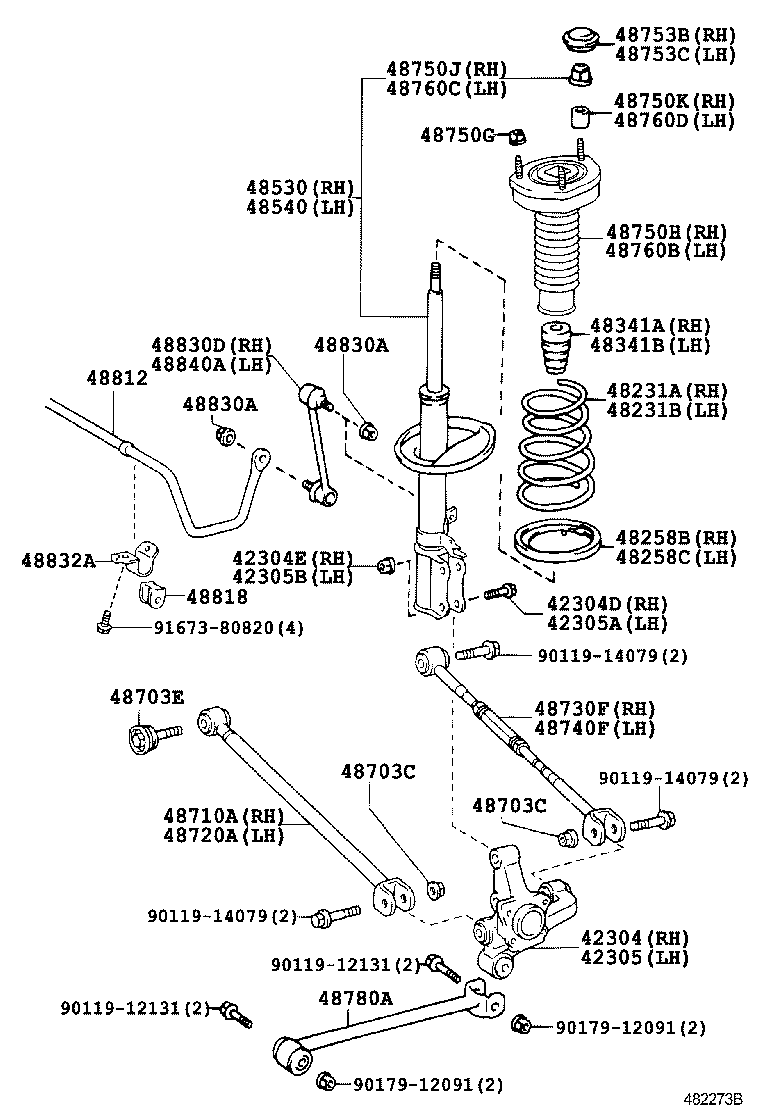 TOYOTA 48540-39755 - Amortizor allinparts.ro
