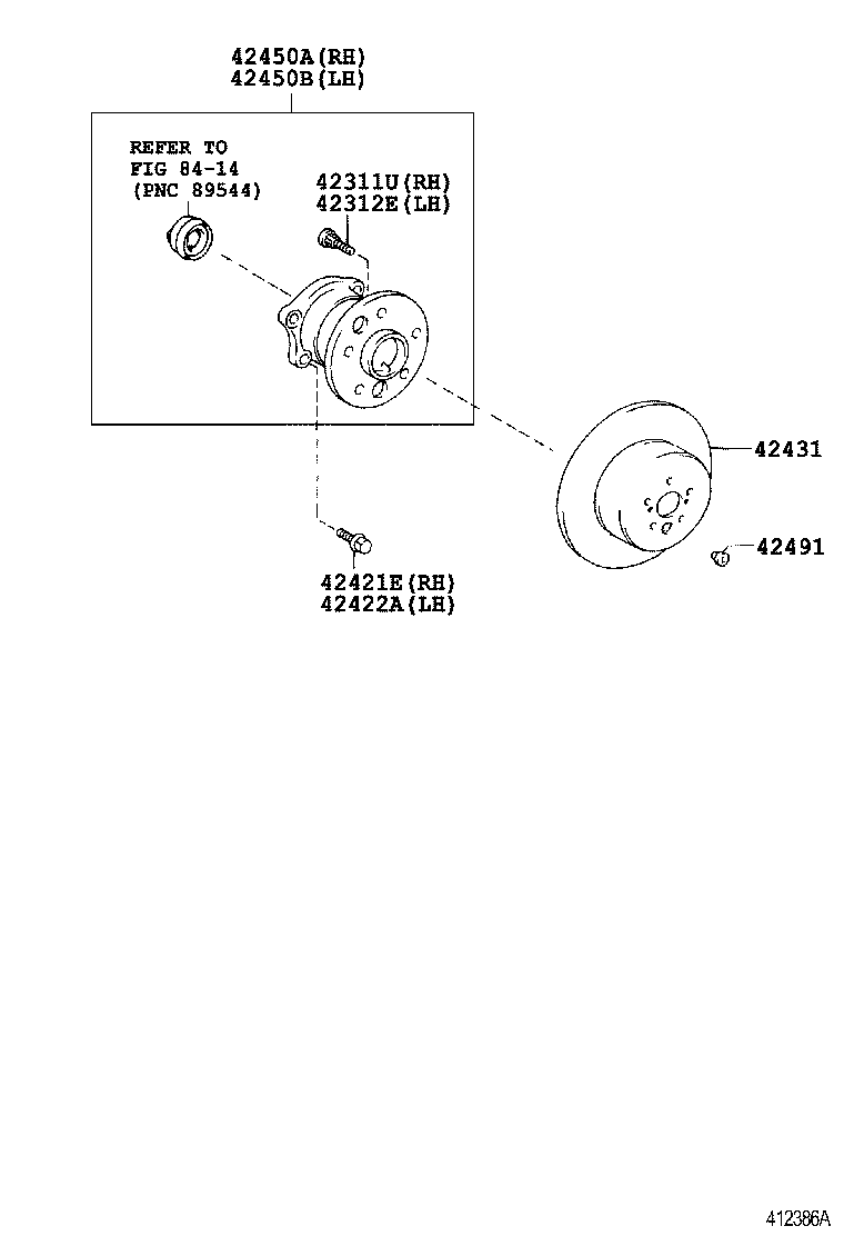 TOYOTA 42460-48011 - Set rulment roata allinparts.ro
