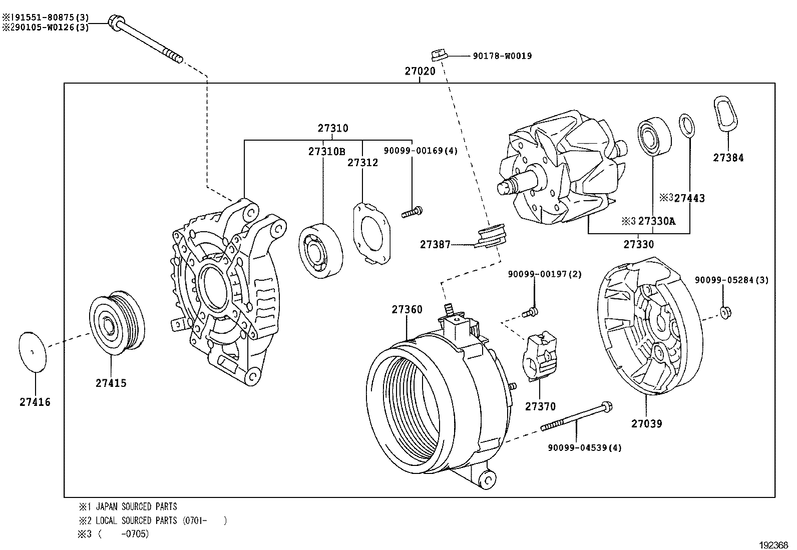 TOYOTA 27060-0G021 - Generator / Alternator allinparts.ro