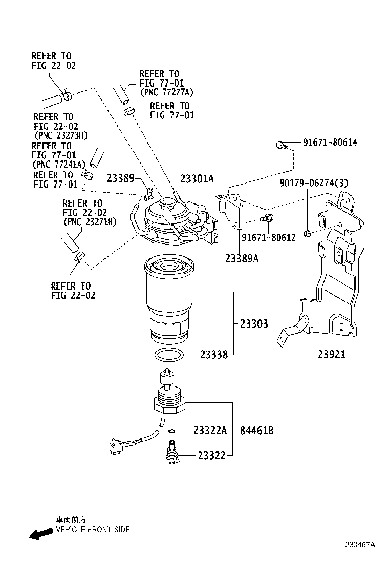 TOYOTA 23390-33060 - Filtru combustibil allinparts.ro