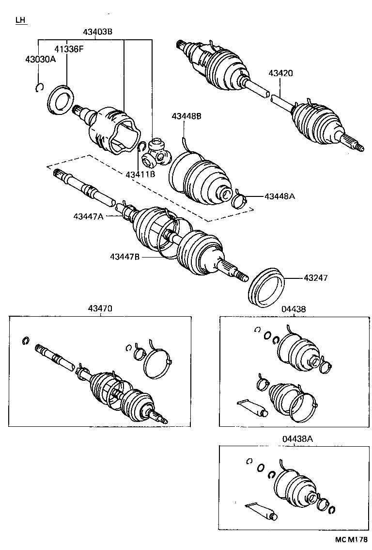 TOYOTA 43420-12091 - Set articulatie, planetara allinparts.ro