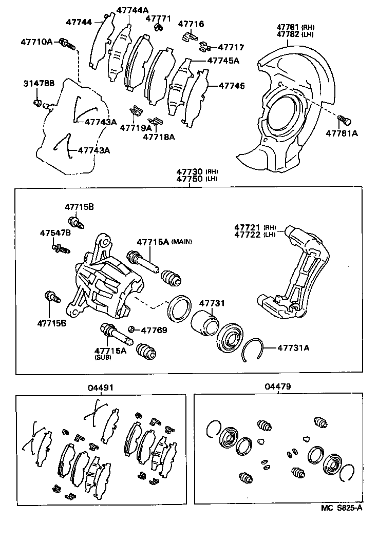 TOYOTA 4771506010 - Surub ghidare, etrier frana allinparts.ro