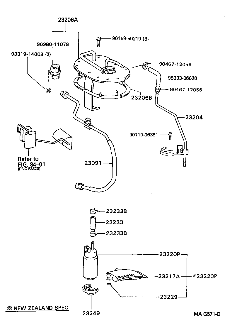 TOYOTA 2322162010 - Pompa combustibil allinparts.ro