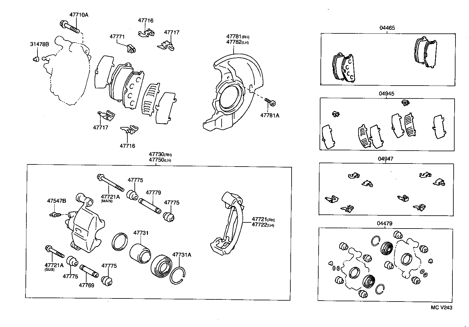 TOYOTA 04465-16120 - Set placute frana,frana disc allinparts.ro