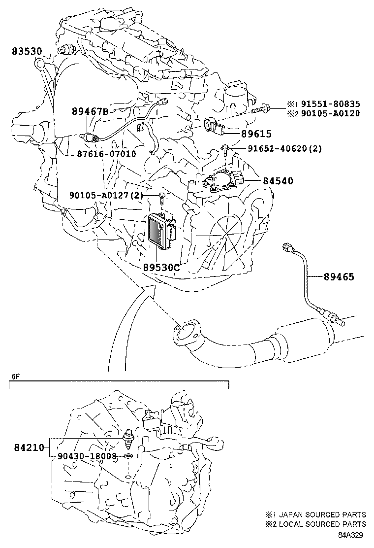 TOYOTA 89465 06190 - Sonda Lambda allinparts.ro