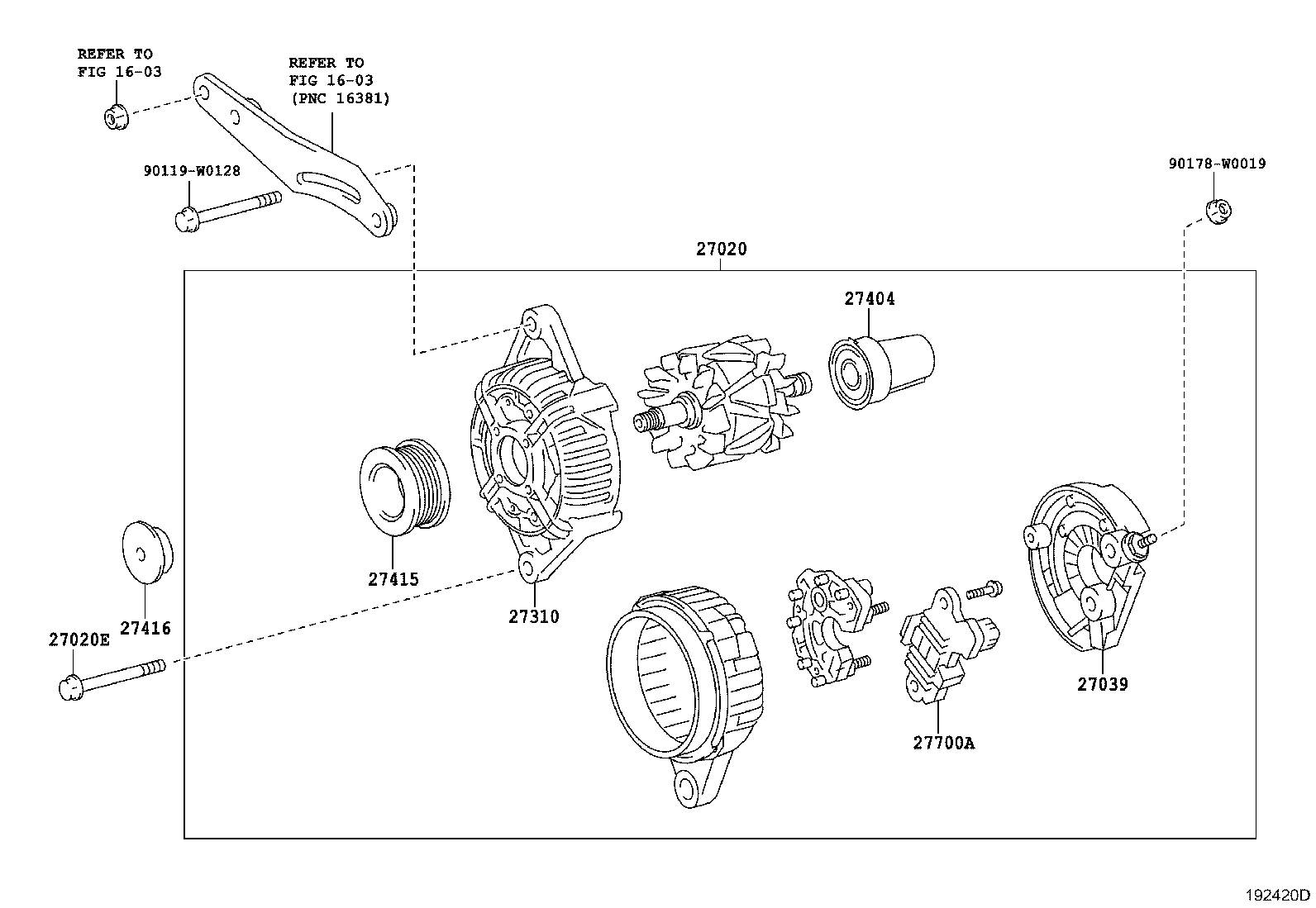 TOYOTA 270600N011 - Generator / Alternator allinparts.ro
