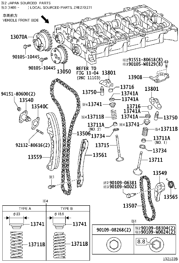 TOYOTA 13506-37030 - Lant distributie allinparts.ro