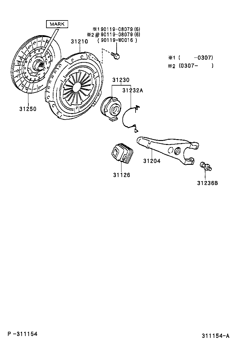 TOYOTA 31210-05050 - Placa presiune ambreiaj allinparts.ro