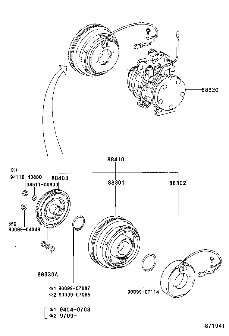 TOYOTA 88320-42010 - Compresor, climatizare allinparts.ro