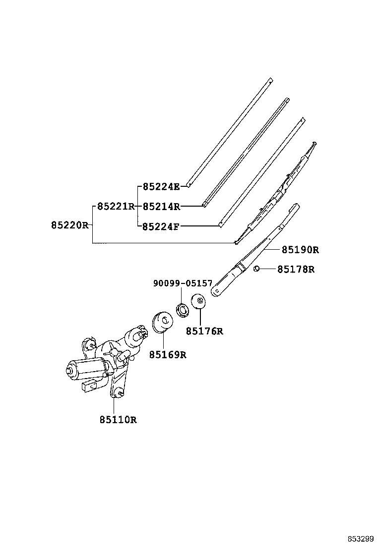 TOYOTA 8524230040 - Lamela stergator allinparts.ro