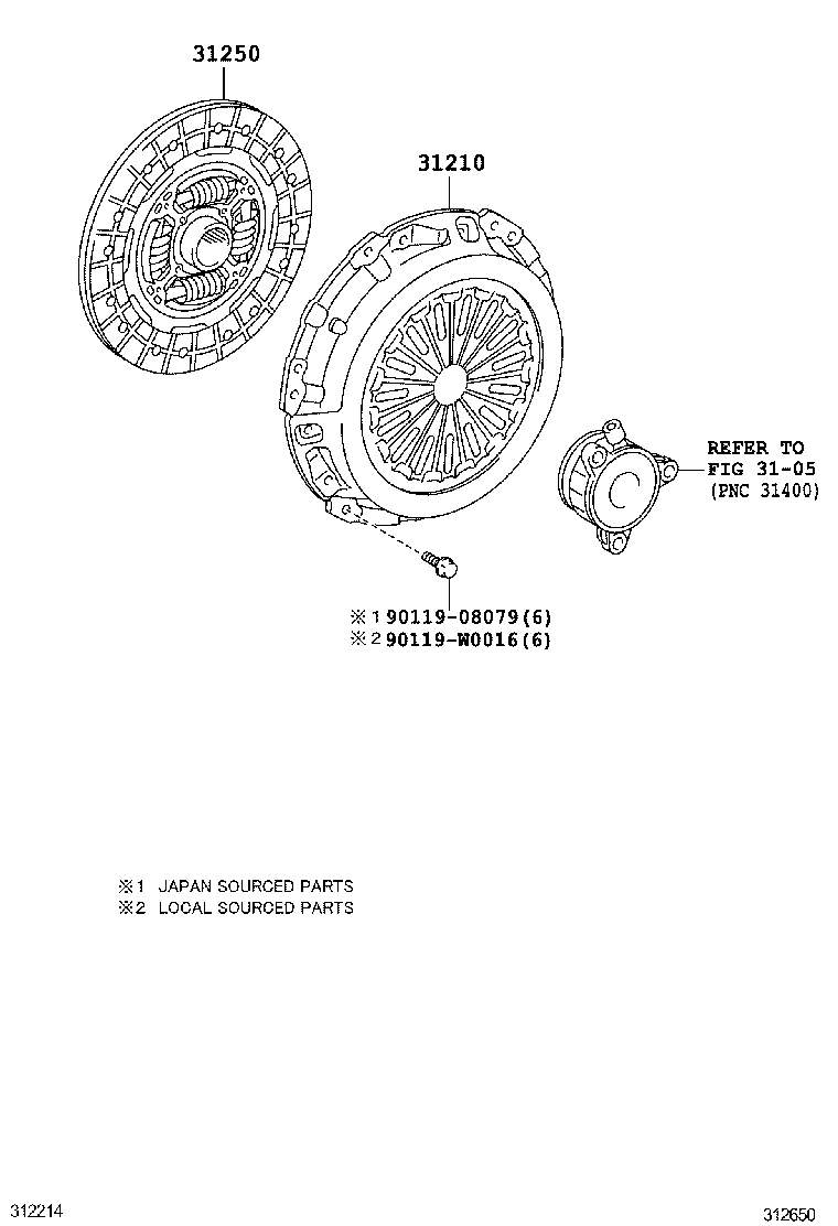 TOYOTA 31250-52131 - Disc ambreiaj allinparts.ro