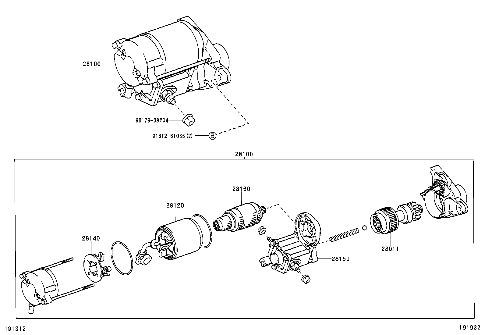 TOYOTA 28100-74270 - Starter allinparts.ro